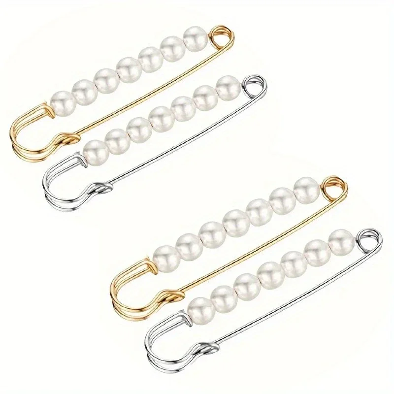 2pcs Brooch Anti-exposure Waistband Fixing Buckle Anti-pearl Safety Pin Multifunction Brooches for Women Waist Buckle image 3