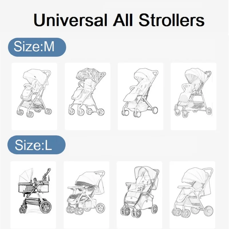 Universal Stroller Winter Cover Waterproof Thicken RainCover Pram Raincoat Full Cover Windshield for Baby Stroller Accessories