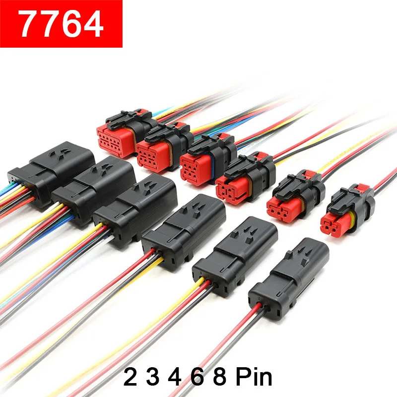 776438-1 2 3 4 6 8 12 حفرة TE نوع السيارات موصل مقاوم للمياه C9 حاقن الوقود قابس كوابل مجمعة 2P 3P 4P 6P 8P 12Pin 776434-1