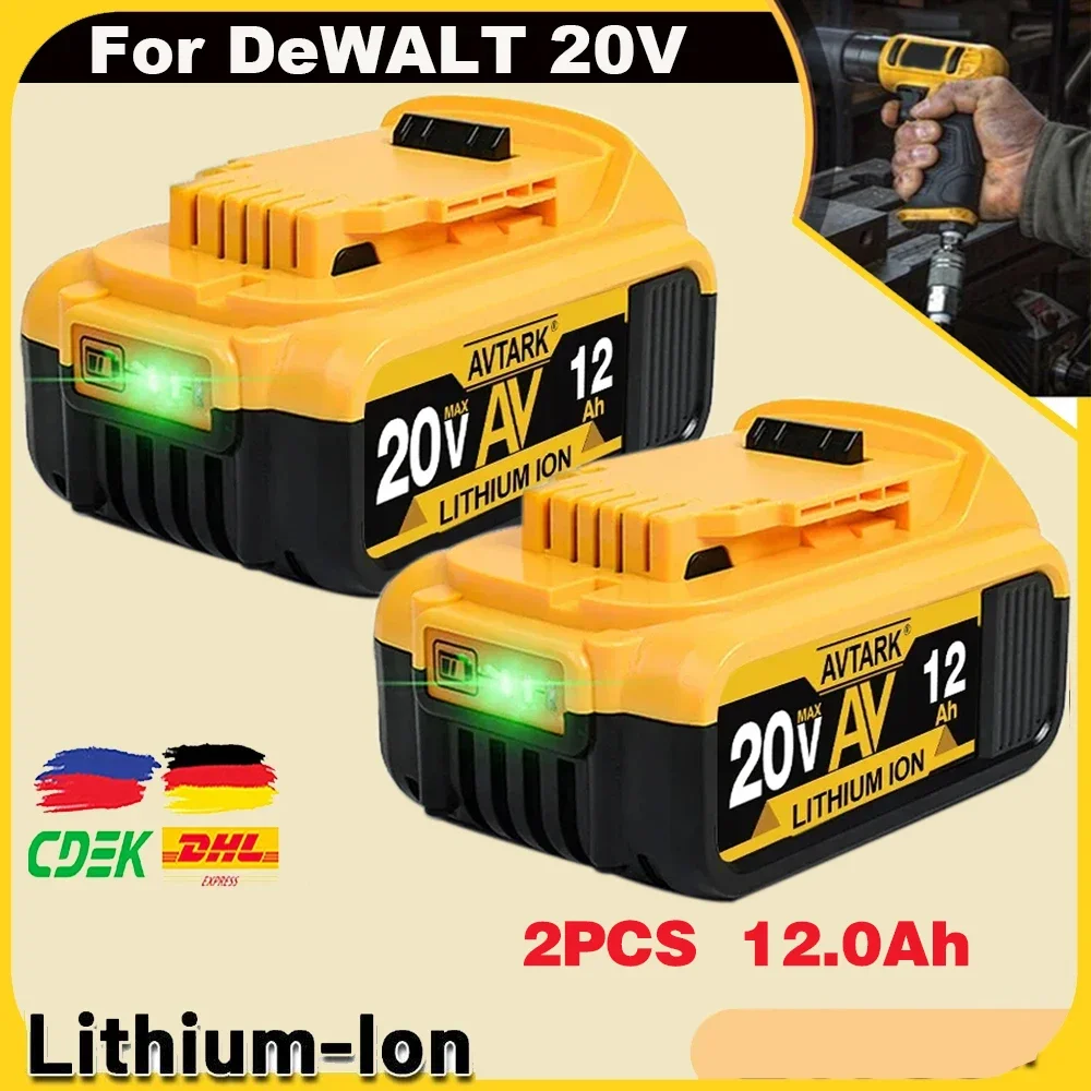 

For Dewalt Screwdriver 20V 8000mAh/12.0Ah DCB200 Battery Lithium-ion DCB612 DCB609 DCB205 DCB200 DCB182 for Dewalt 20V tools