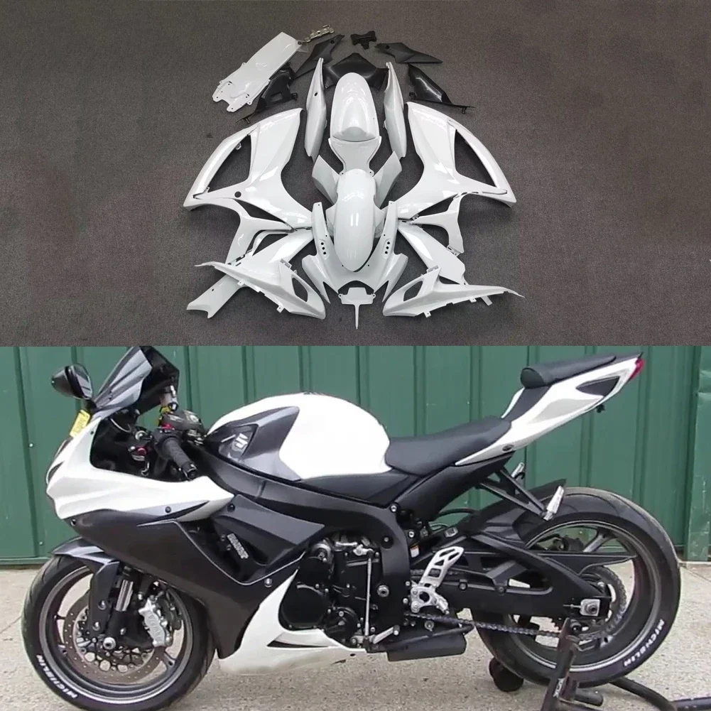 

All White Motorcycle ABS Plastic Injection Bodywork Fairing Kits Fit for 06 07 Suzuki GSXR600 GSXR750 K6 2006 2007