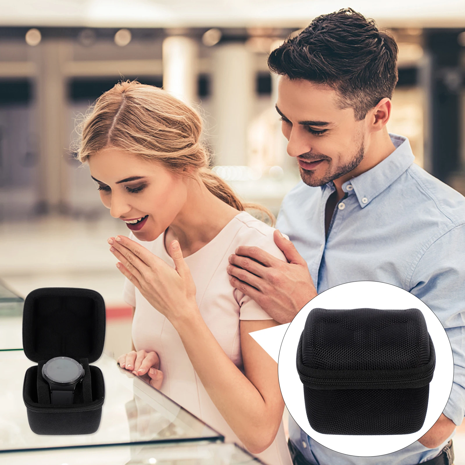 

Portable Watch Storage Box EVA Bracelet Container Durable Travel Bag Premium ganizing Pouch For Watches Accessories