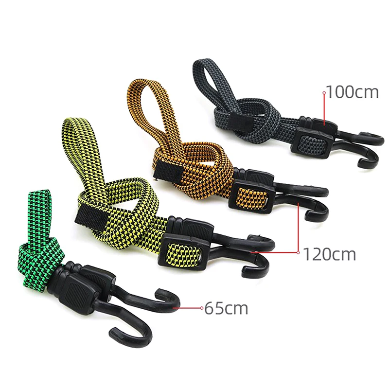 1pc New Elastics Rubber Luggage Rope Cord Hooks Bikes Rope Tie Bicycle Luggage Roof Rack Strap Fixed Band Hook Car Accessories