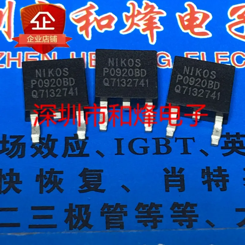 5 pces-10 pces p0920bd to-252 200v 9a novo e original no estoque