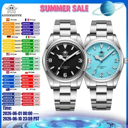 ADDIESDIVE AD2112 Men Watch Sapphire Crystal 10Bar Waterproof NH35 Automatic Mechanical Watches Relogios Masculino