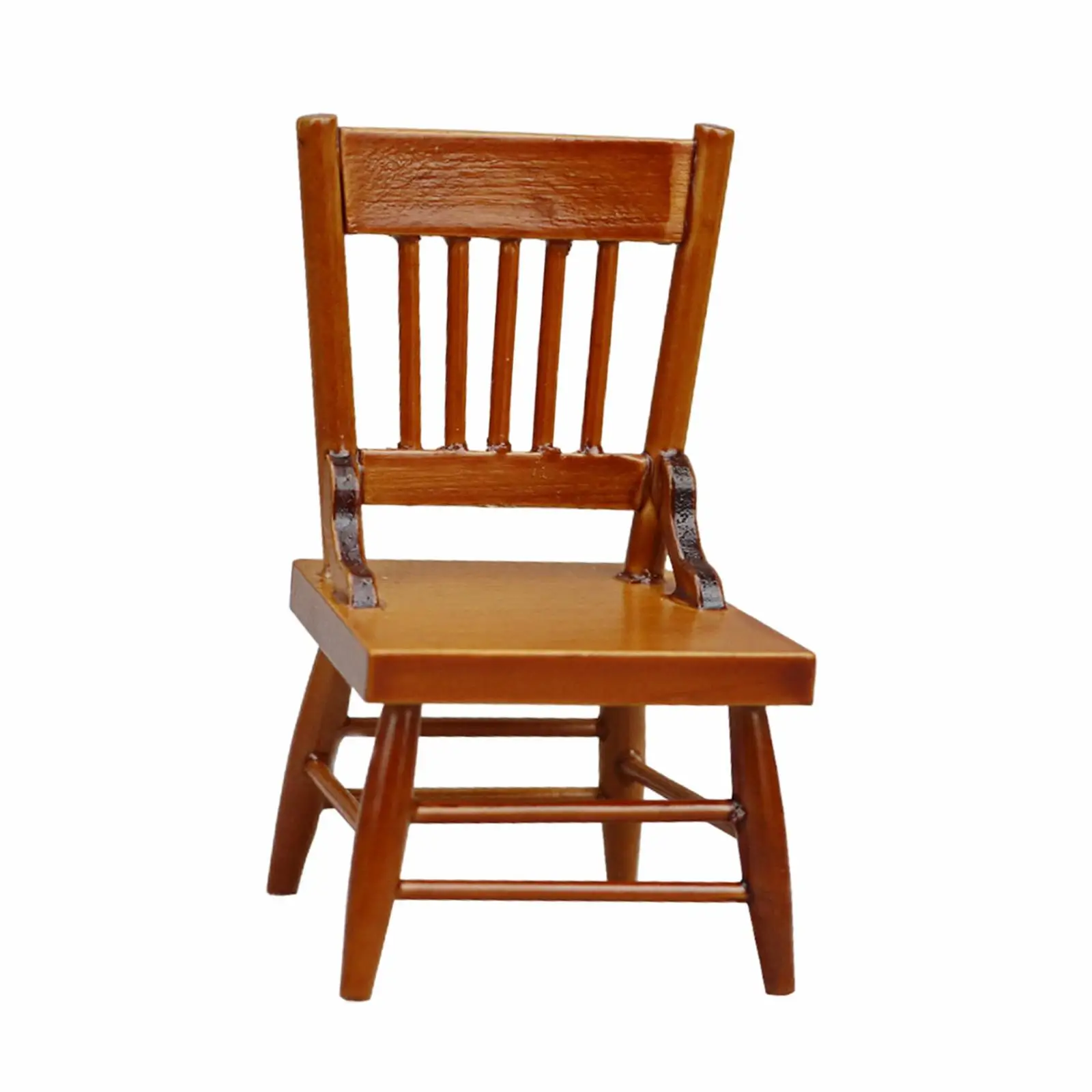 Puppenhaus-Miniaturstuhl aus Holz im Maßstab 1:12, klassisches Wohnzimmermöbelzubehör für Puppenhaus-Spielset