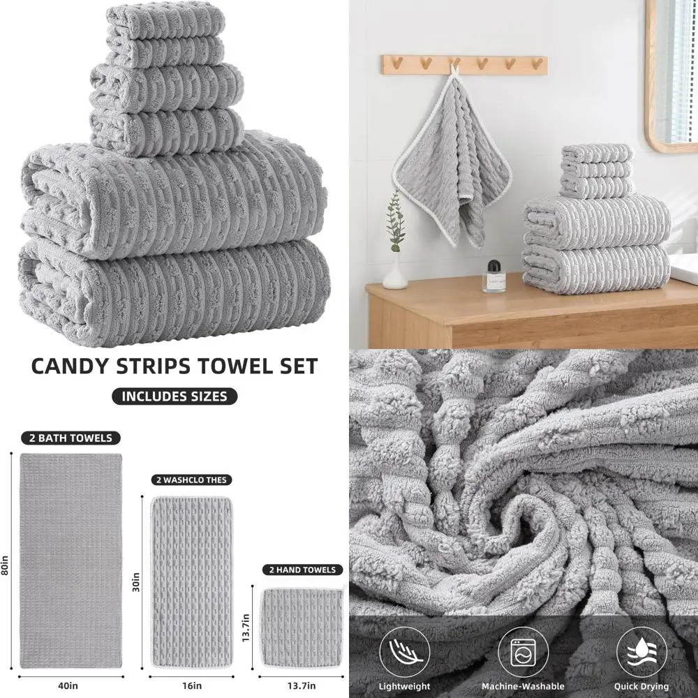 

Очень большие супермягкие быстросохнущие простыни для ванной, набор из 6 шт. для взрослых, легкие безворсовые впитывающие большие полотенца