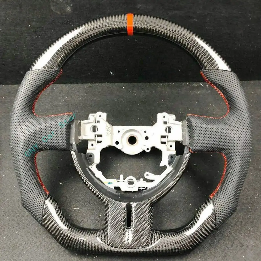 100% Real Carbon Fiber Flat Bottom Car Steering Wheel For Subaru BRZ