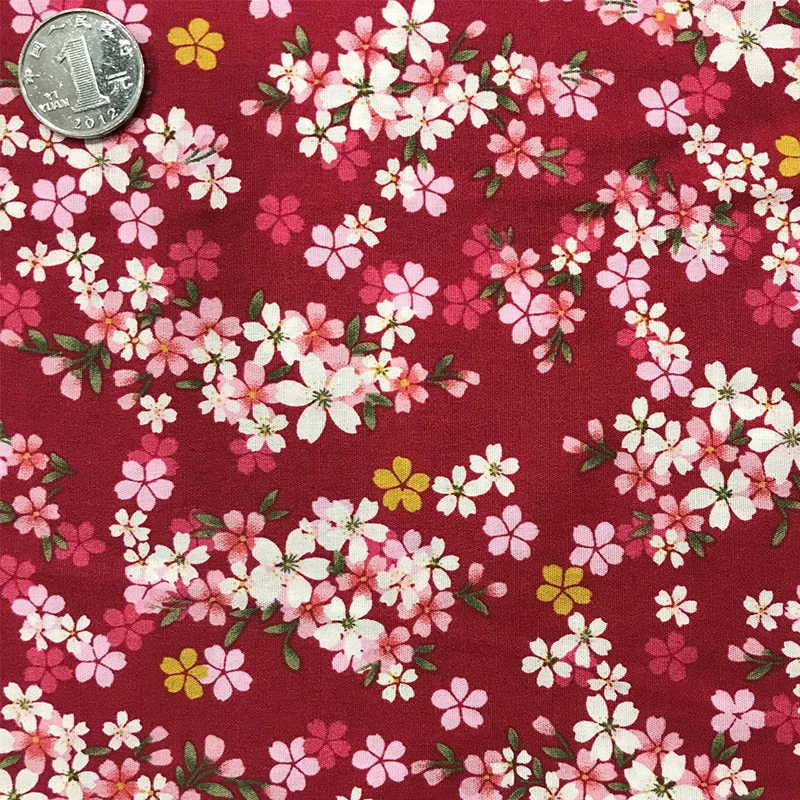 Floral Printed Poplin Fabric, 100% Cotton, Small Floral, DIY Clothing, Dress Shirt, Handmade Sewing, Quilting