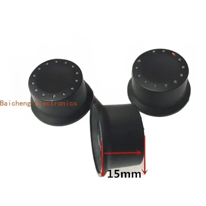 10PCS Exquisite diameter 25 * 15MM transparent dot knob potentiometer cap switch cover with half axis flower axis core