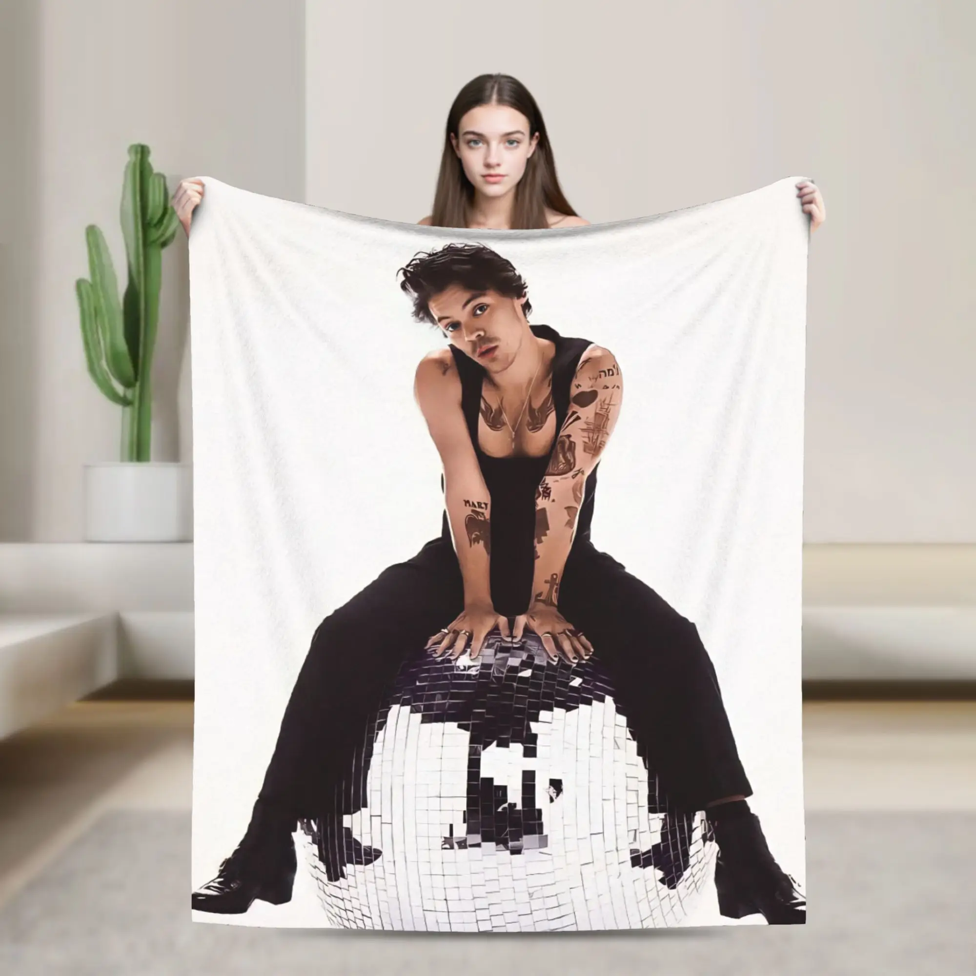 Kiss All The Time Disco Blanket Coral Fleece Plush Harrys Music Styles Warm Throw Blanket for Bedding Couch Bedspread
