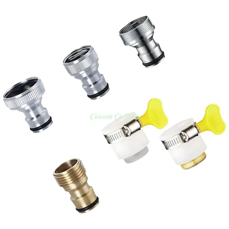 X90F Brass 1/2 Inch Hose Connectors Fast Release Couplings Metal Hose Adapters for Garden Faucets Washing Machines Auto Wash