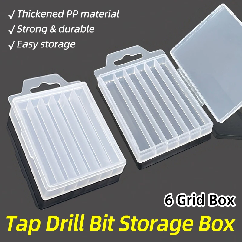 Drill Bit Storage Box Tap Bit Organizer Box Twist Drill Milling Cutter Accessories Tool Plastic Drill Box Empty Packaging Case