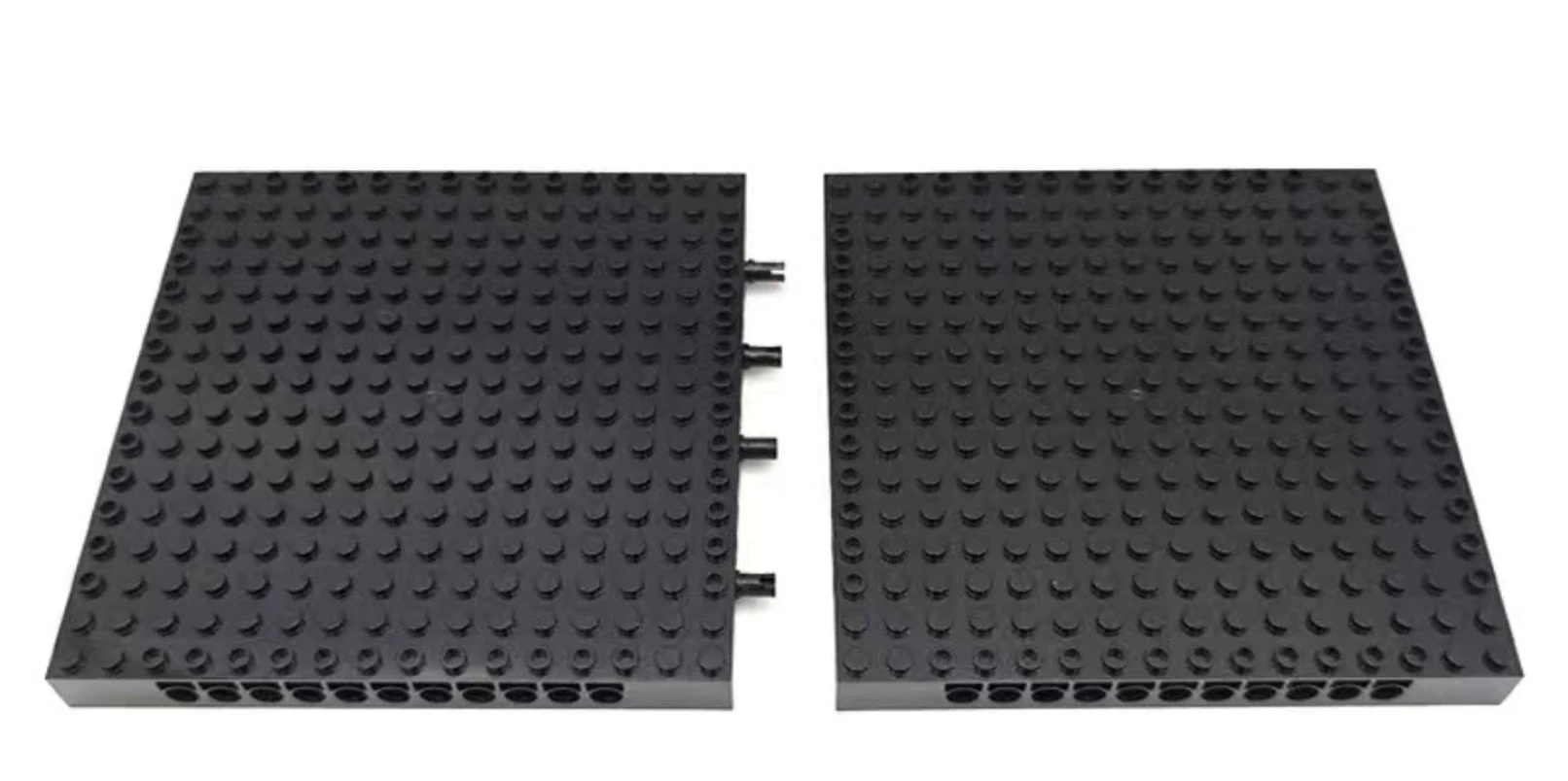 DIY 16x16 Hole MOC Black Connection Template Base Plate with Adjustable Columns for Free Assembly Scene Combination Accessories