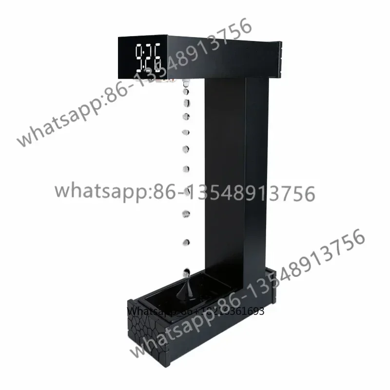 Anti-gravity time hourglass attractive force suspension water droplet backflow office ornament small stock