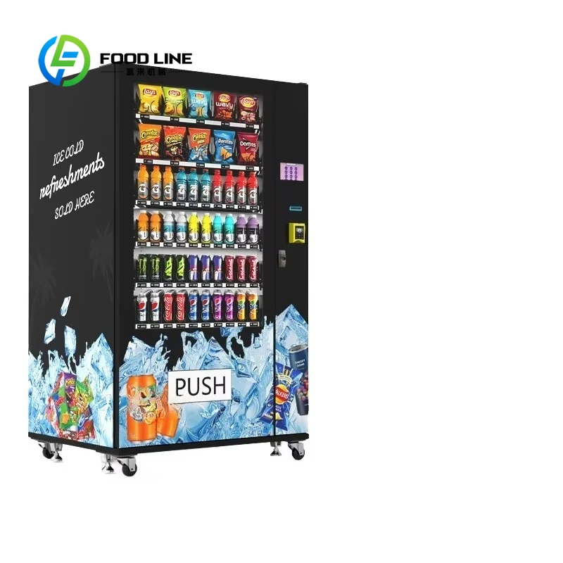 Customized size Beverage snack vending machine SDK multiple payment methods 32-inch touch screen