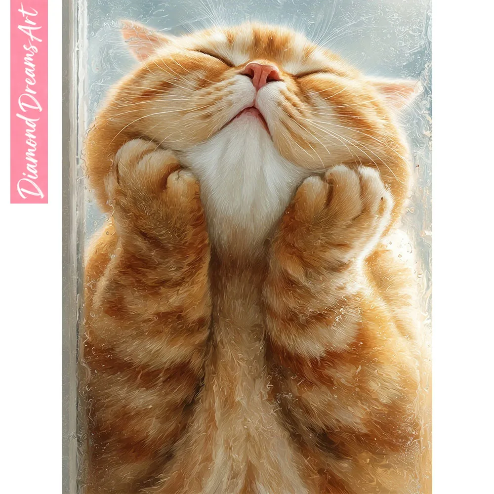 

Cat Diamond Painting Animal New Arrivals Embroidery Full Square Round Diamond Mosaic Wall Decor Gift,frameless