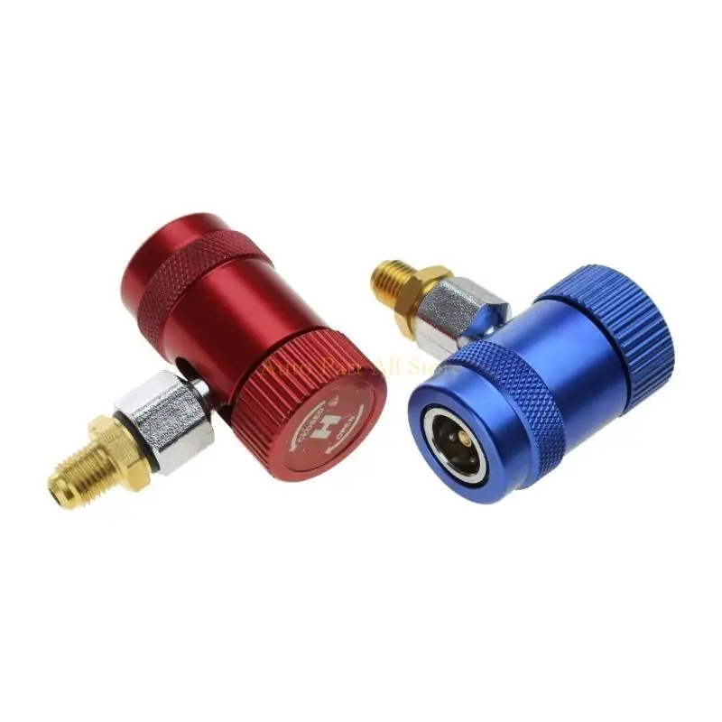 

J0MA 1 Pair R1234YF Air Condition Adjustable Quick Coupler High+Low Adapter Connector