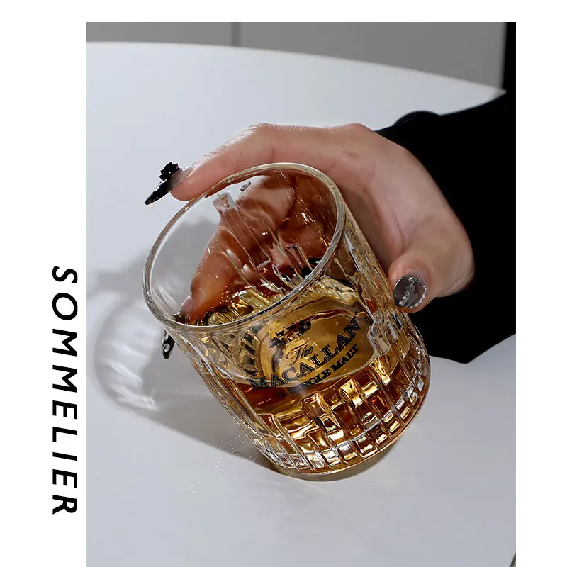 Chamvin-Verre à Facettes en Clip Macallan, Collection Privée, Whisky, Roche, Oeuvre d\'Art, Tasse à Vin