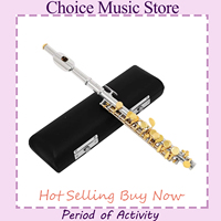 SLADE Piccolo C Key Cupronickel Flute Half-size Professional Silver Plated Body Gold Key Performance Practice With Accessories