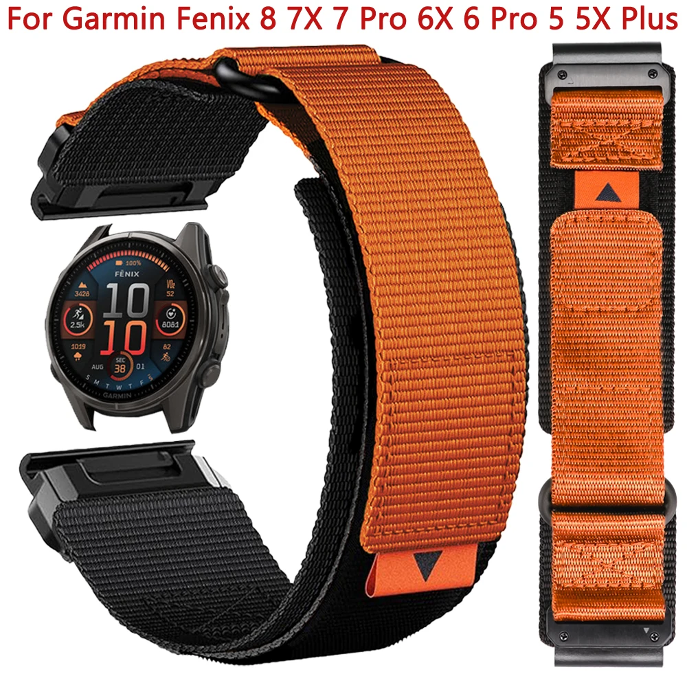 

Quickfit Watchband 22mm 26mm For Garmin Fenix 8 7X 7 6X 6 5X 5 Strap Epix Pro Gen 2 51mm 47mm Enduro 2 955 Nylon Bracelet Correa