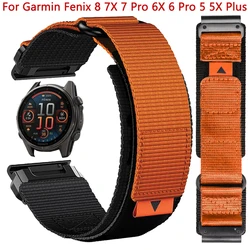 Quickfit Watchband 22mm 26mm For Garmin Fenix 8 7X 7 6X 6 5X 5 Strap Epix Pro Gen 2 51mm 47mm Enduro 2 955 Nylon Bracelet Correa