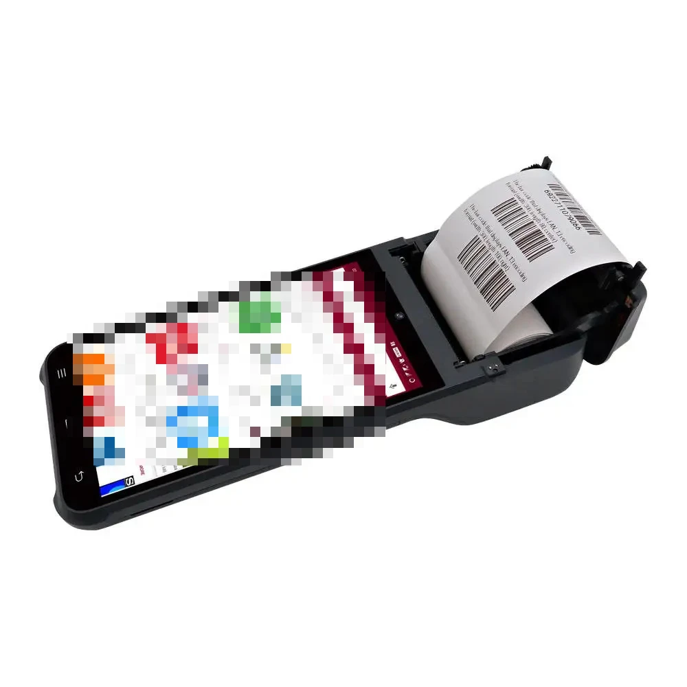 Android 14 Handheld Payment POS Terminal PDA Cash Register with 58mm Thermal Printer NFC Scanner for Mobile Ticket Bill Payment