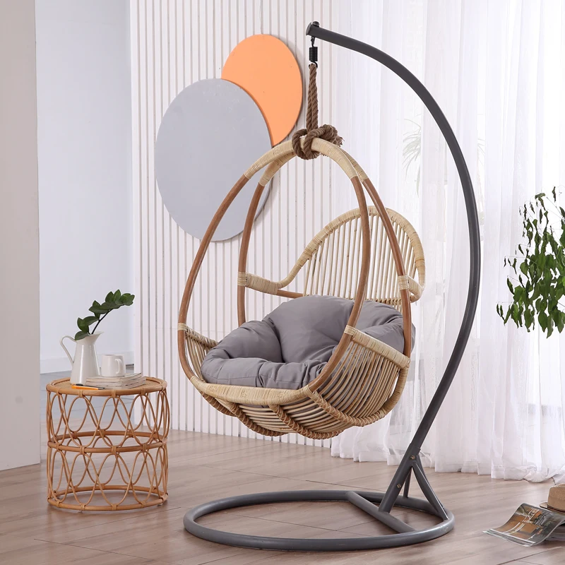 Bedroom Egg Hanging Chair Indoor Macrame Comfortable Rope Swing Chair Hoop Minimalistic Silla Jardin Exterior Home Furniture