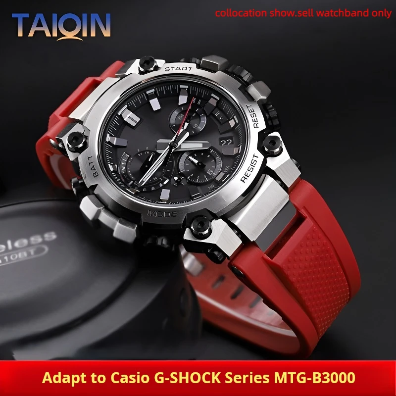 Modified Waterproof Resin Silicone Watch strap For Casio G-SHOCK MTG-B3000 Watch Band Quick Release MTGB3000 Men Strap Bracelet