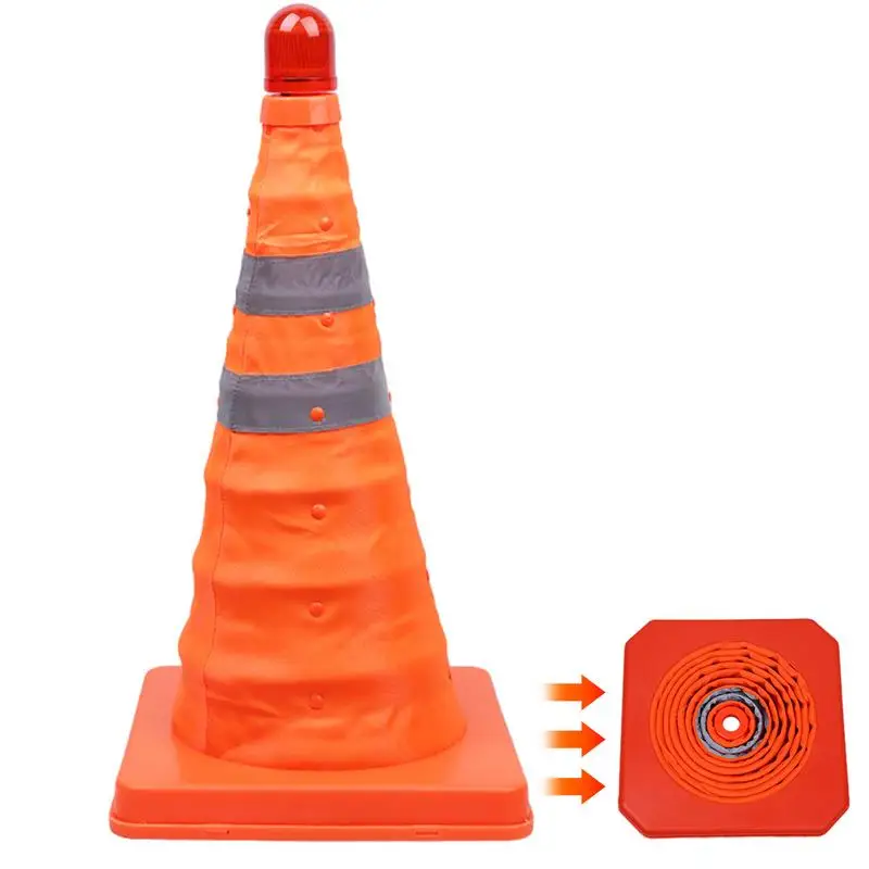 

Construction Cones Heavy Duty Parking Cones With Reflective Collars Collapsible Driveway Road Traffic Control Cones 18 Inch For