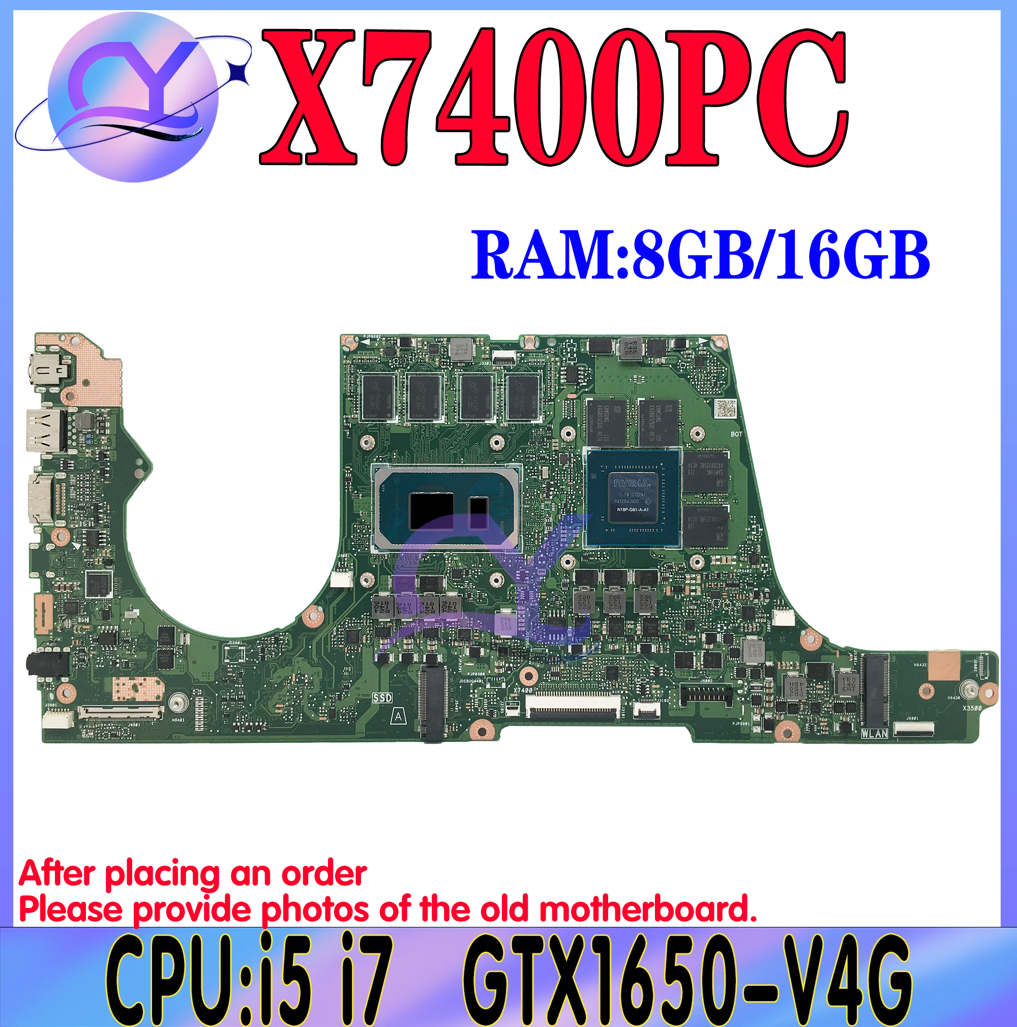 Mainboard X7400PC X7400PA N7400P X3500PC X3500PA X3500PH V3500P X3400PC X3400PA X3400PH V3400P K3500P K3400P Laptop Motherboard