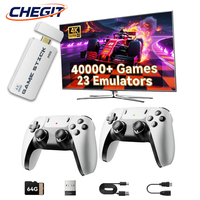 New 4K Retro Game Wireless Controllers HD Output 64G 3/40000+ Gaming Consola 23+ Simulators M15 Game Stick Mini TV Handheld Game