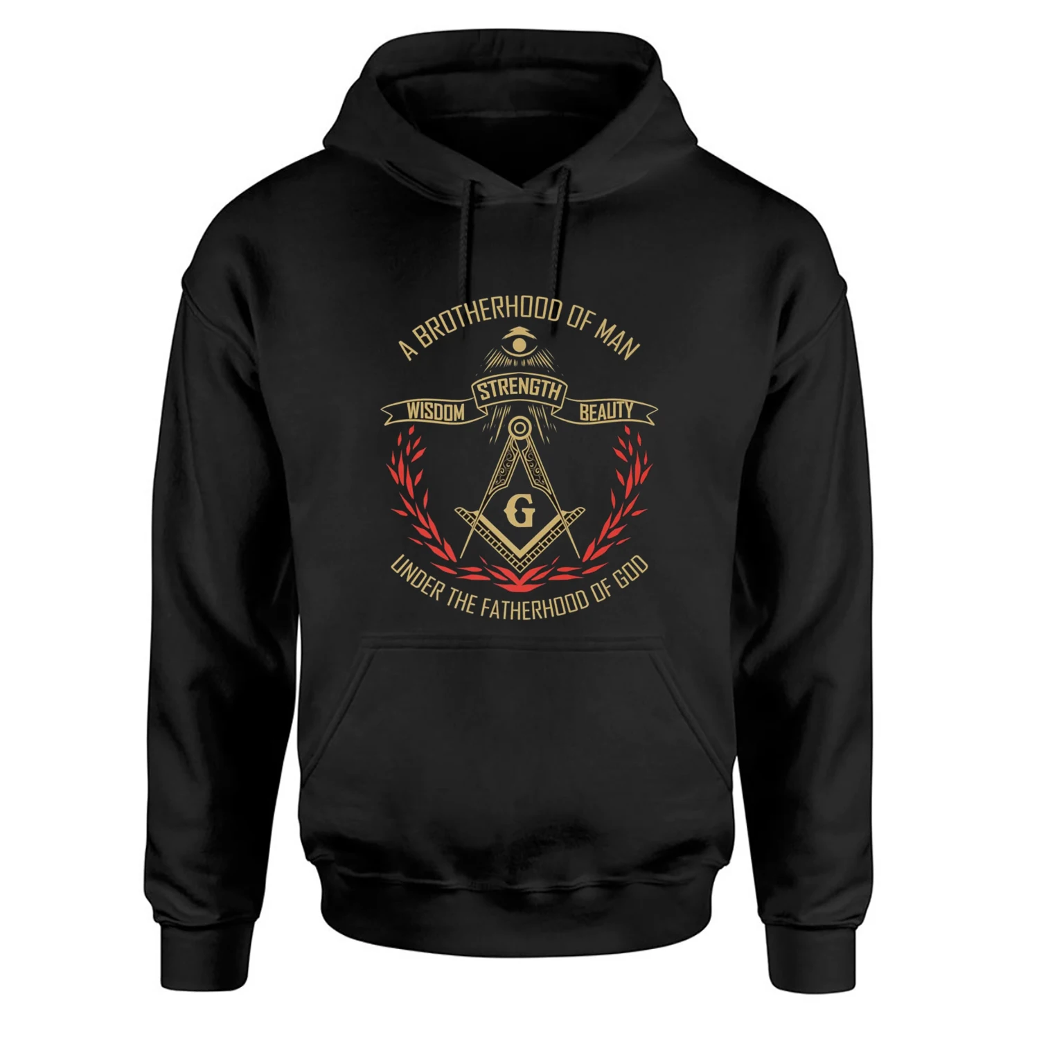 

A Brotherhood of Man. Freemason Symbol Masonic Quote Pullover Hoodie 100% Cotton Comfortable Casual Mens Sweatshirts Streetwear