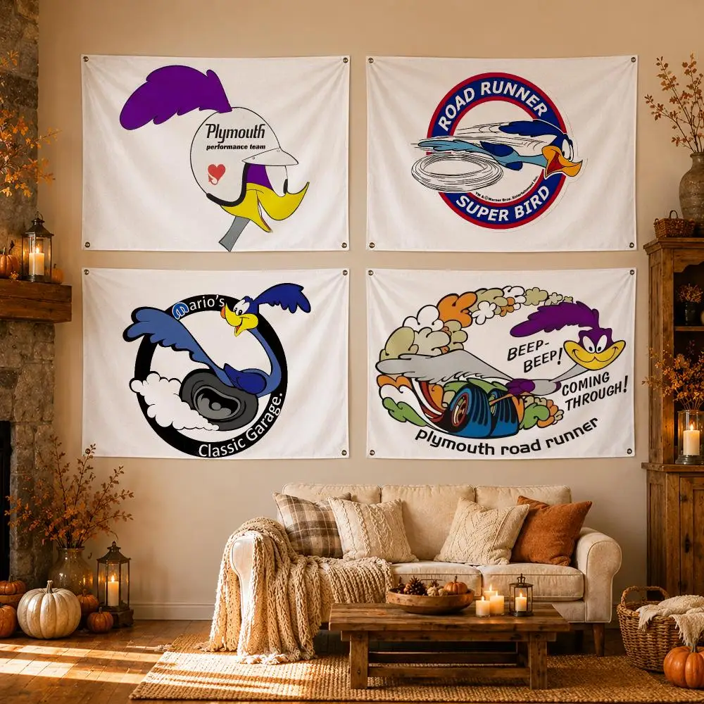 Model Plymouth Road Runner Flags Flags for Room, Bedroom, Home, Outdoor, Wall Hanging, Concert Print, Art Banner