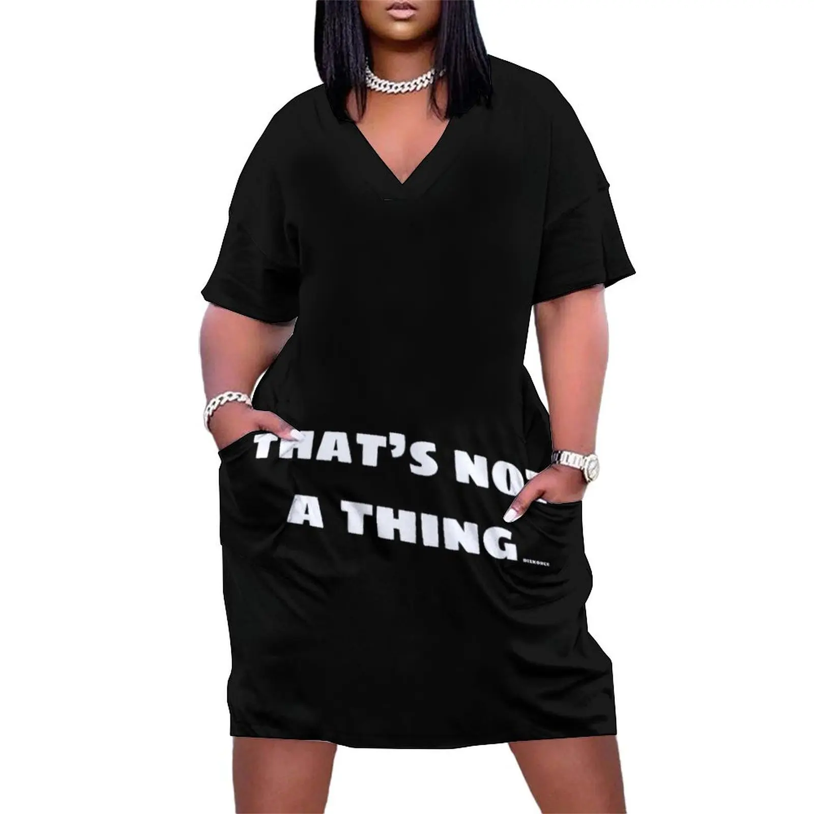 

thats not a thing white shad text Loose Pocket Dress dresses for womens 2024 summer dress daily Woman"s evening dress