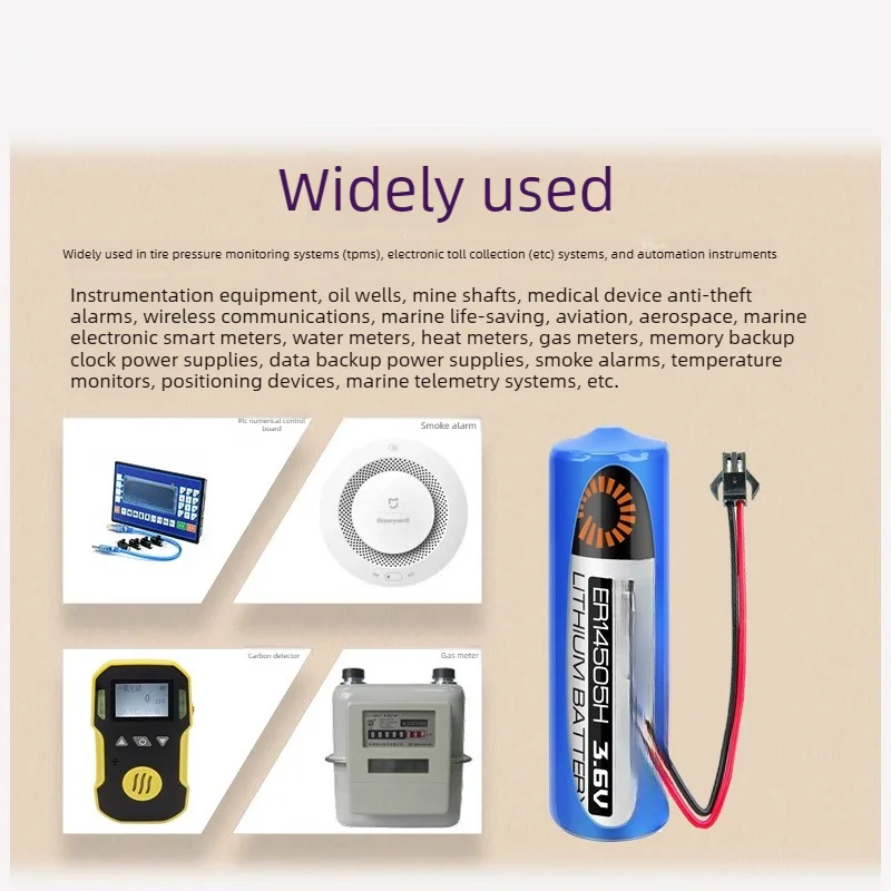 ER14505H Battery 3.6V 2700mAh for PLC CNC Servo Encoder Water Meter Patrol Reader Non-Rechargeable AA
