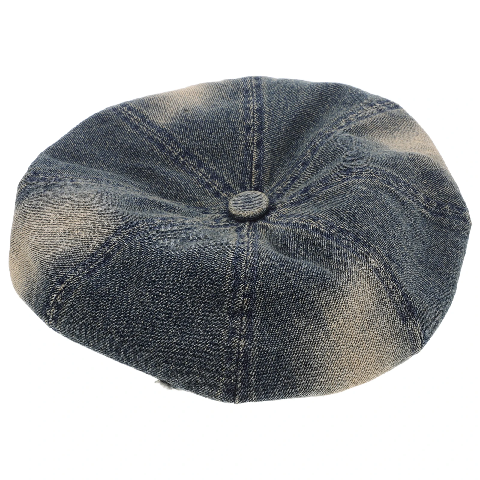 

Women Beret Cotton Ponytail Large Head Octagonal French Berets Shape Fashionable Decorative Fashionable Hats Casual Hat