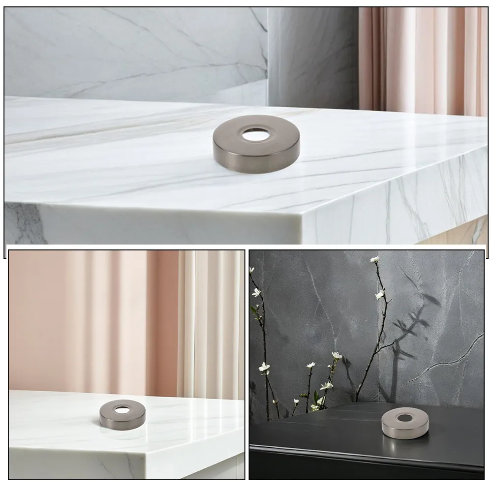 2Pcs Stainless Steel Shower Head Arm Cap Flange Cover Plate for Hole Concealment Bathroom Plumbing Fixtures