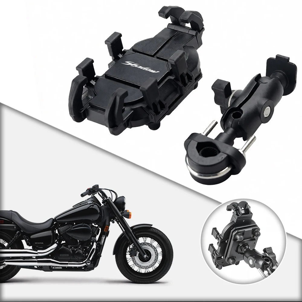 Riding Motorcycle Aluminum Phone Navigation Holder Shock Absorber For Shadow VT 400 VT600 VT750 400 600 1200 1300 VT1200 Sha dow