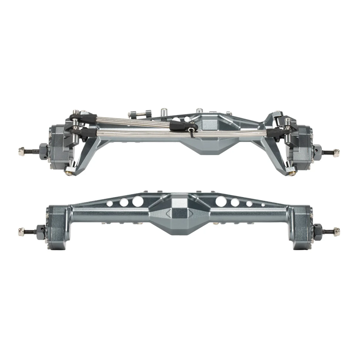 Aluminum Offset Capra Portal Axle with Constant Velocity Driveshift Adjustable Upper Link Mount for 1/10 RC Crawler Cheater Rigs