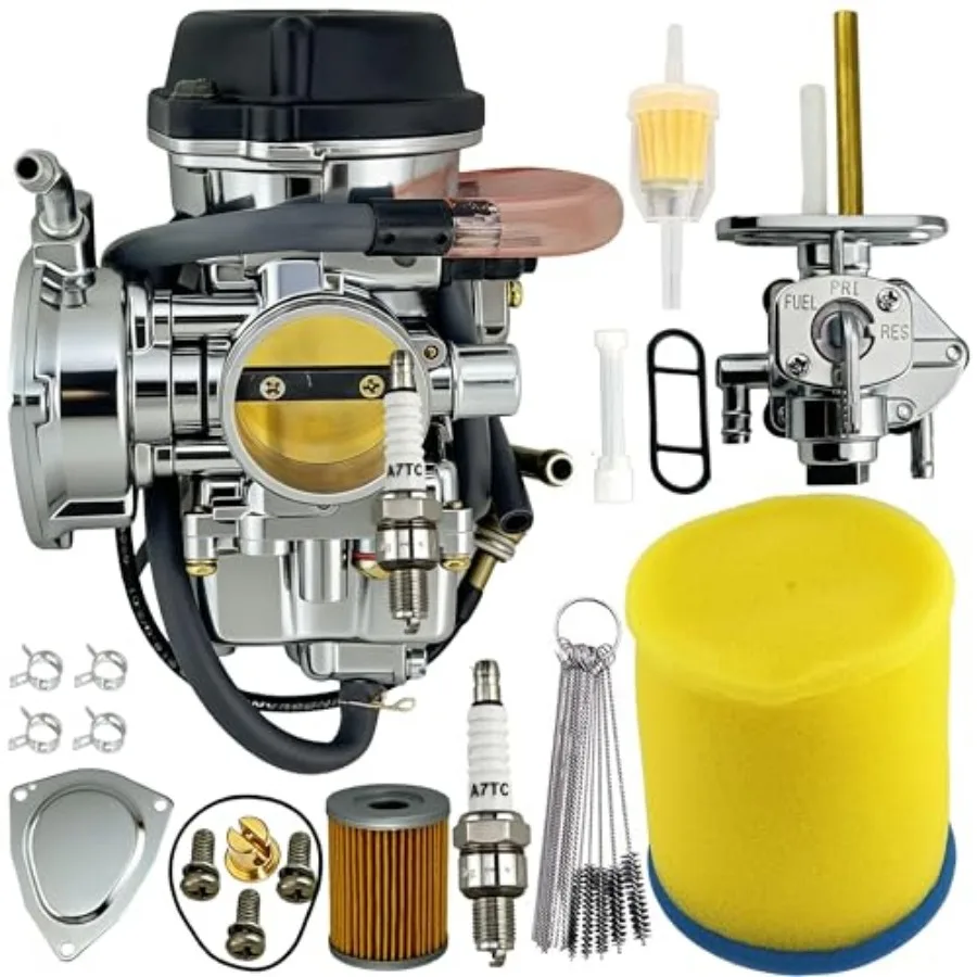 

Carburetor with Fuel Valve Petcock and Air Filter Fit for Suzuki QuadSport Z400 LTZ400 LTZ 400 2x4 2003 2004 2005 2006 2007 ATV