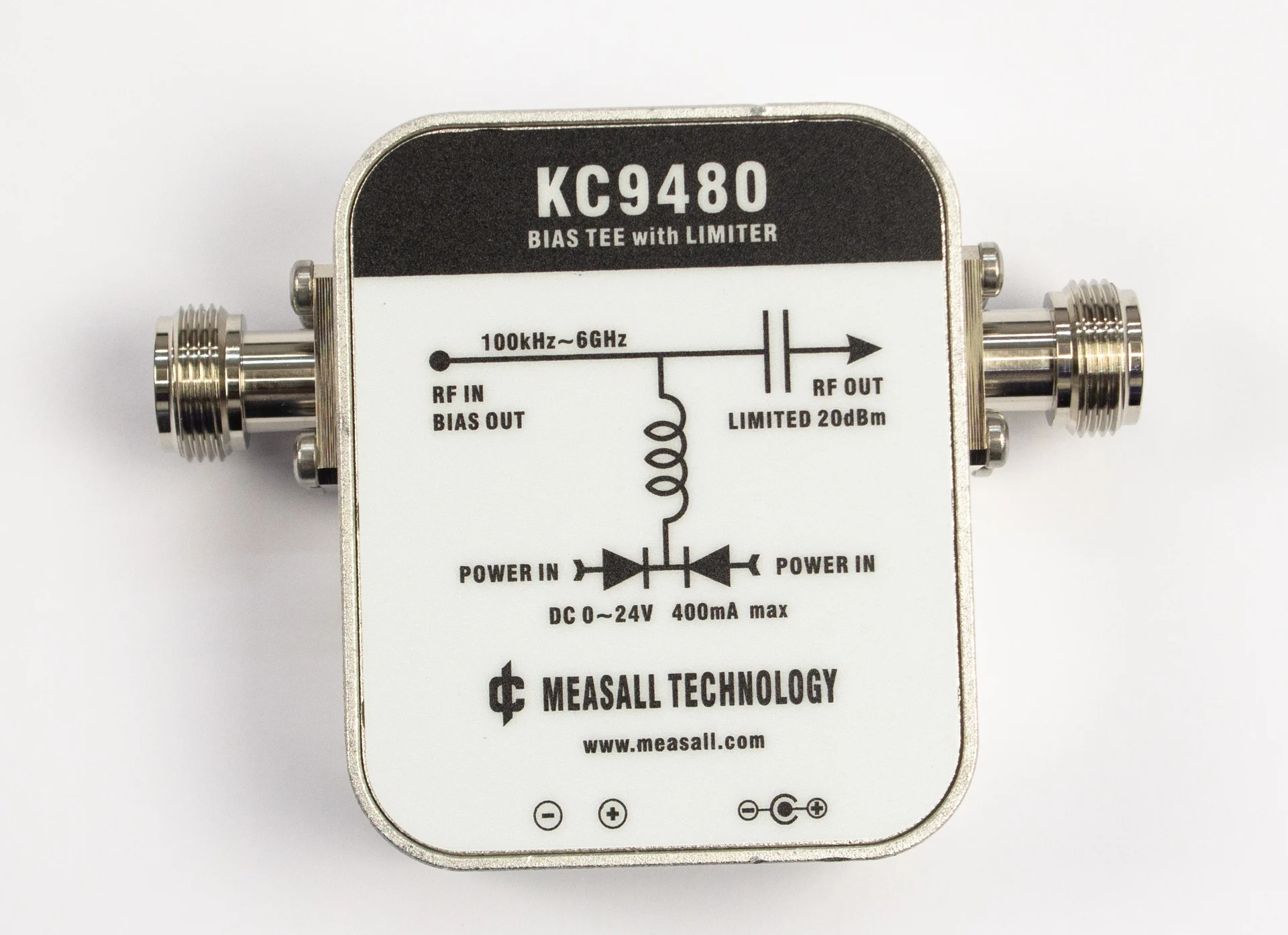 DC biased feeder power supply KC9480 limited amplitude isolated 1MHz-6GHz antenna amplifier matching