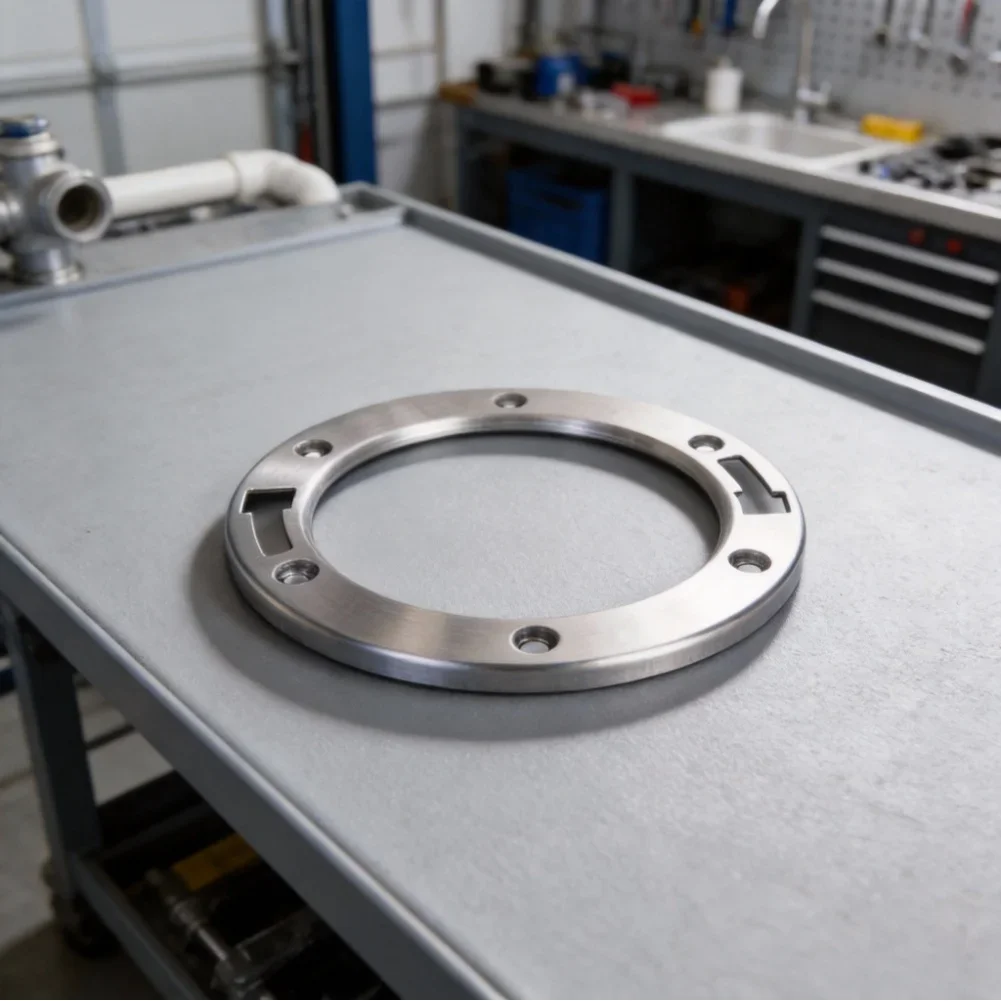 Stainless Steel Toilet Flange Ring For Use With Standard Floor Mounted Toilets Including Those With 886-MR 866-S3I