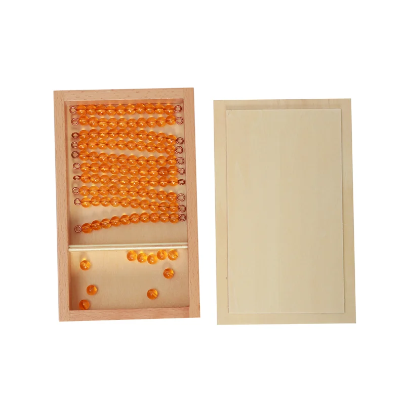 Juguetes matemáticos Montessori, barras de cuentas para tablero Seguin Diez con caja de madera, juego de conteo para niños, equipo educativo temprano