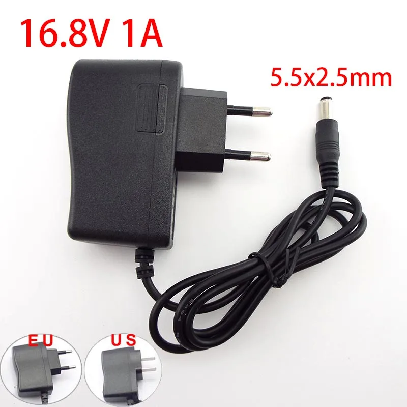 AC 100-240V DC 4.2V 8.4V 12.6V 16.8V 1A 1000MA Power charger adapter Supply 8.4 12.6 16.8 V Volt 3.5mm 5.5mm for 18650 battery