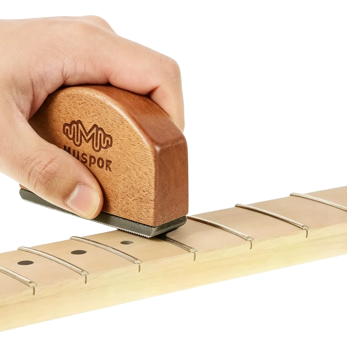 

Muspor Precision Fret Leveling File, 3 Inch Steep Angle Guitar Accessory for Stainless Steel Frets Fretboard Smoothing