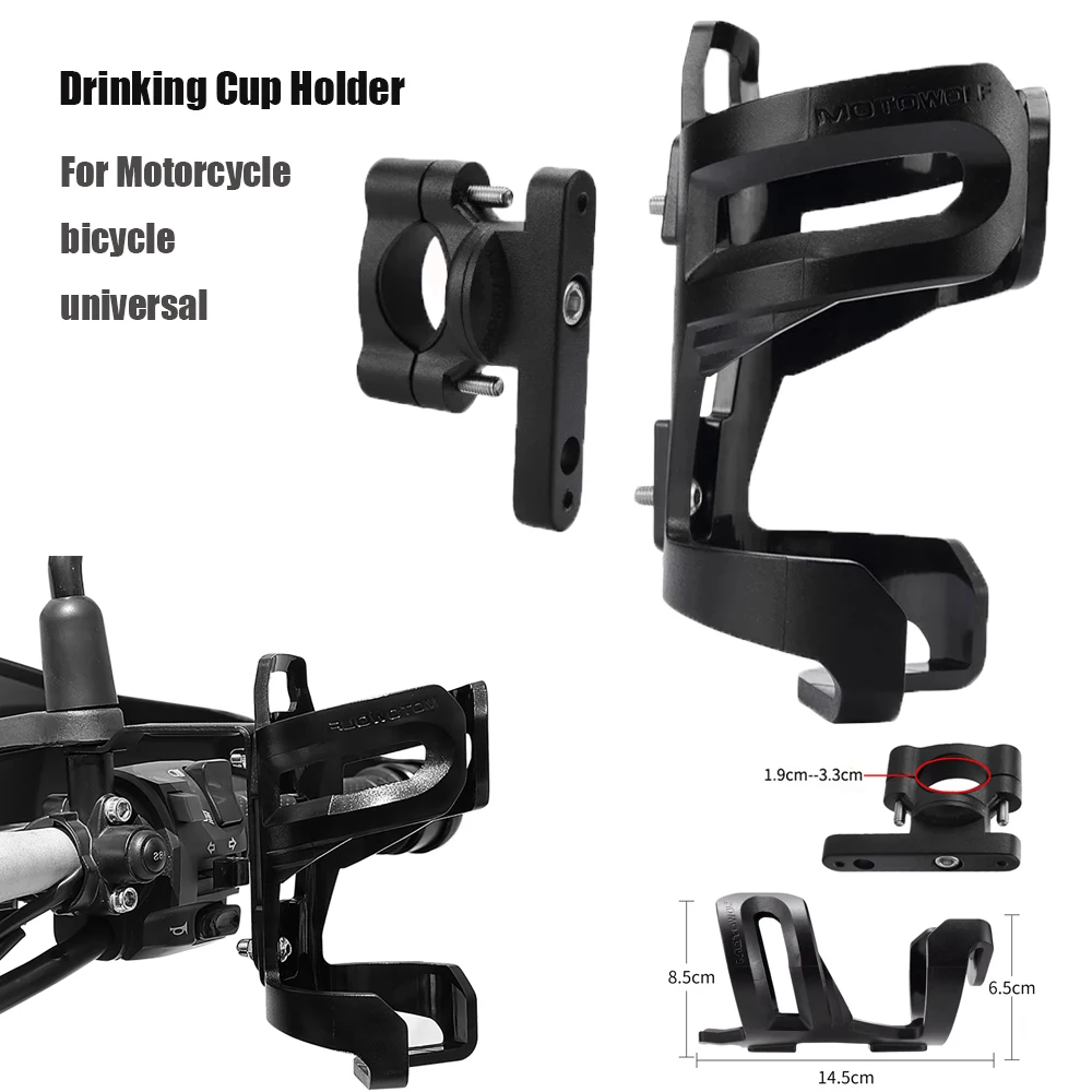 FOR KAWASAKI YAMAHA Honda Crash Bar  Motorbike Guard Drinking Cup  Water Bottle Holder Bike Accessories