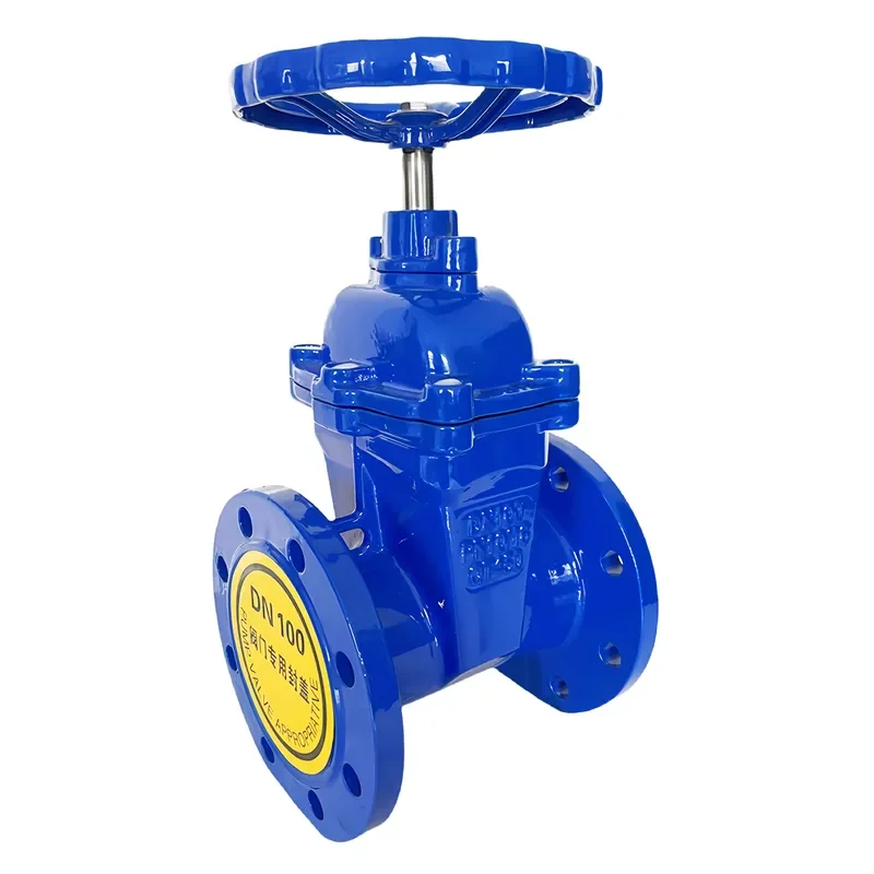 Industrial Ductile Iron Gate Valve with Handwheel Standard Water Flange Connection Heavy Duty Pipeline Control Valve for