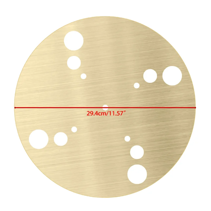 BISM High-Fidelity Pure Brass Turntable Platter Mat Record Players Pad for LP Vinyl Record Player Home Accessories