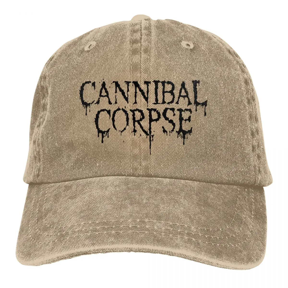 Retro Cannibal-Corpse-Logo Baseball Cap Unisex Distressed Denim Headwear Outdoor All Seasons Travel Caps Hat